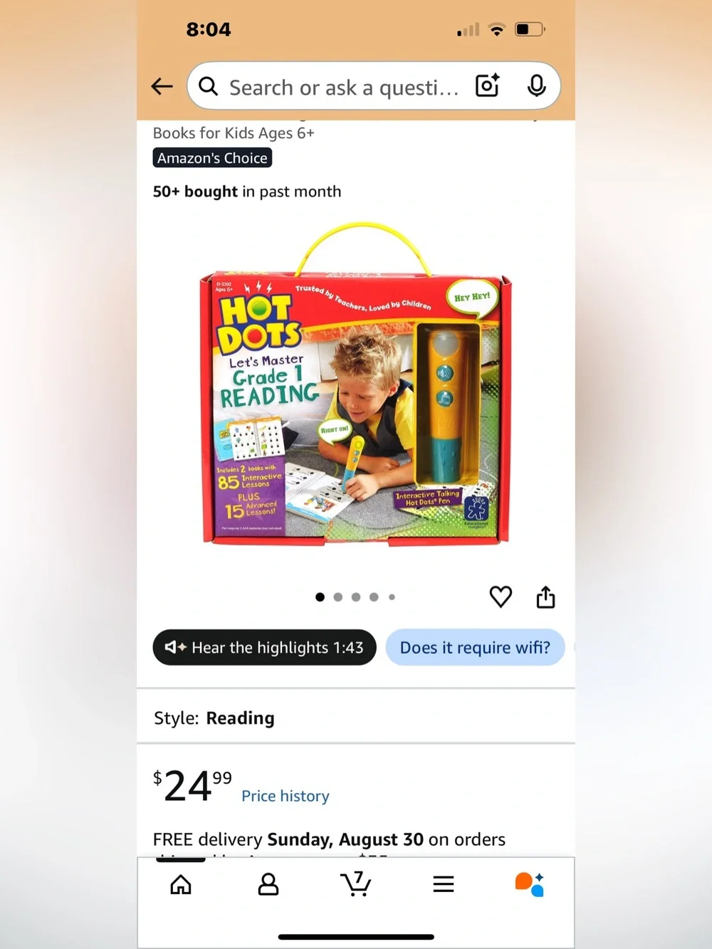 Hot Dots Interactive Talking Pen for Kids - Grade 1 and Grade 2 Reading Sets